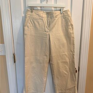 Women’s Talbots Cream Straight-Leg Pants Size 10